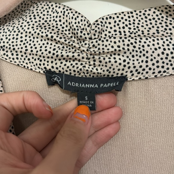 Adrianna Papell hammer satin tie neck sweater - Picture 5 of 8